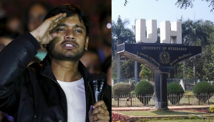 حیدرآباد پہنچے کنہیا کمار، میڈیا اور بیرونی لوگوں کے یونیورسٹی میں داخلے پر لگی پابندی